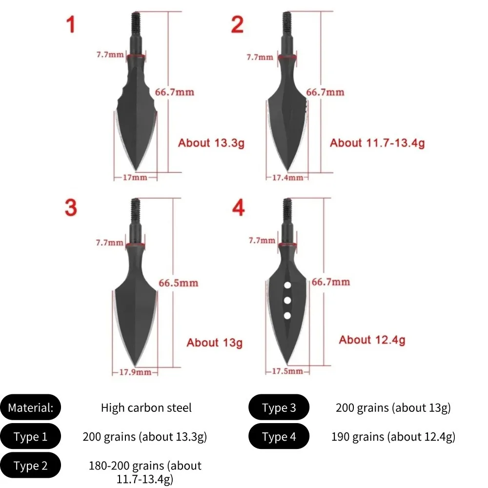 6x الصيد السهم الصلب برودهيدس القوس الرماية الرماية الهدف السهم نقاط المسمار في نقطة القوس الصيد 8/32 موضوع قياسي #6