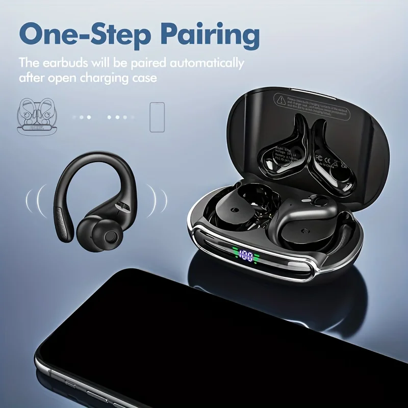 GreatWall new 5.3 wireless earphones, high-endurance sports and exercise earphones, audio-visual gaming earphones