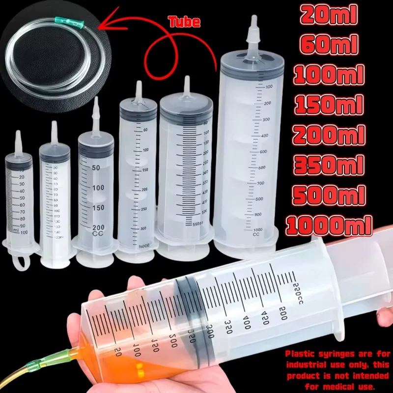 Durable Large Capacity Plastic Syringe 100Ml,150Ml,250Ml, 350ml, 550Ml,1000Ml | Car Oil Extractor Is Suitable for Laboratory Dis