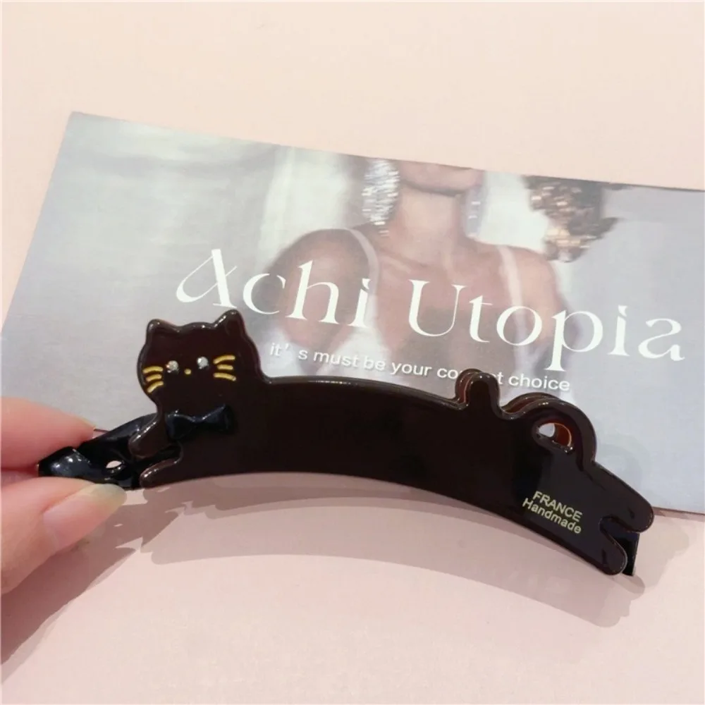 

Cute Acetic Acid Acetate Cat Hair Clip Cartoon Pet Animal Banana Clip Headdress Korean Style Hairpin Female