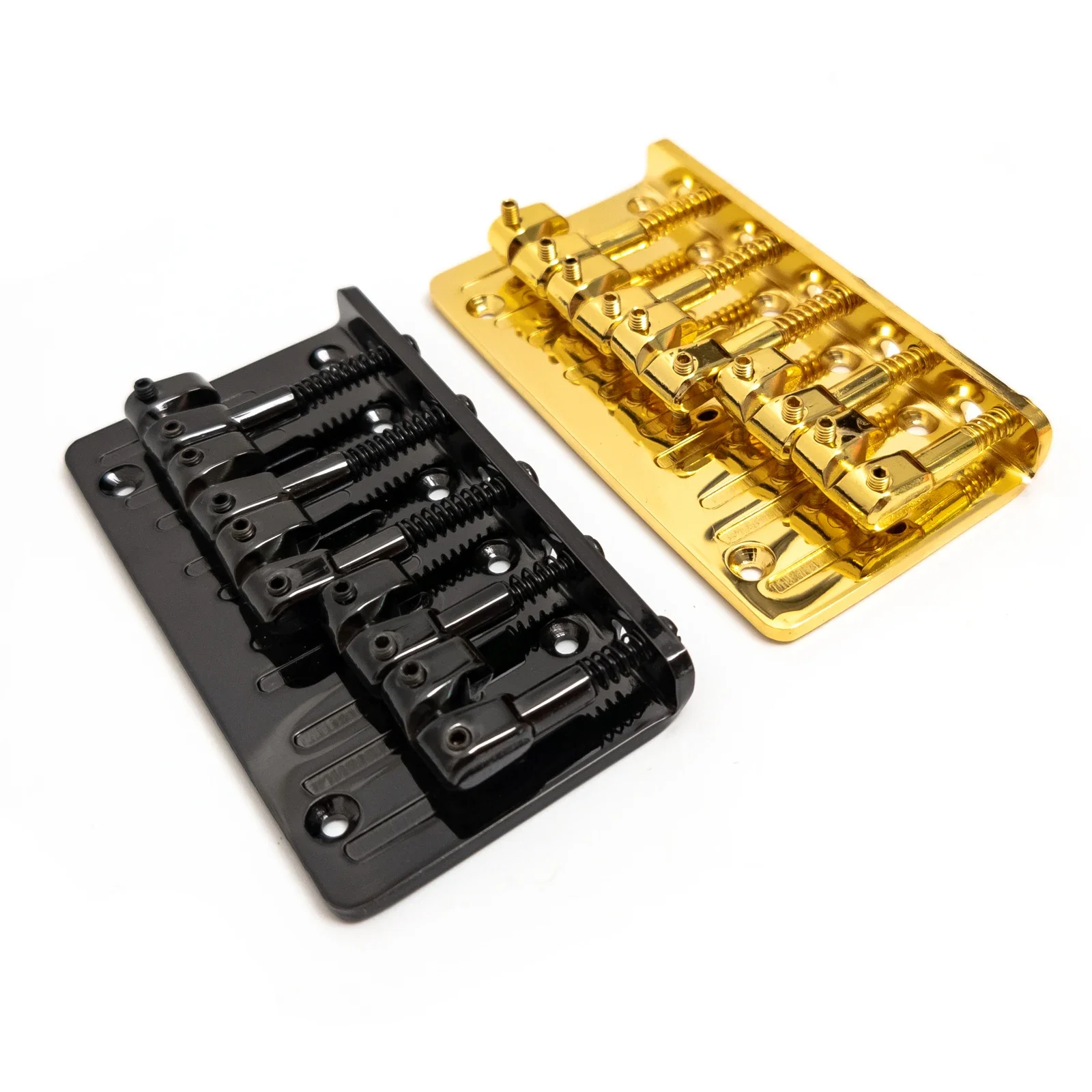 

5-String Fixed Bass Bridge for GIO5 GSR Electric Bass Guitar, Replacement Part in Gold Chrome Black, Heavy Duty Metal Saddle