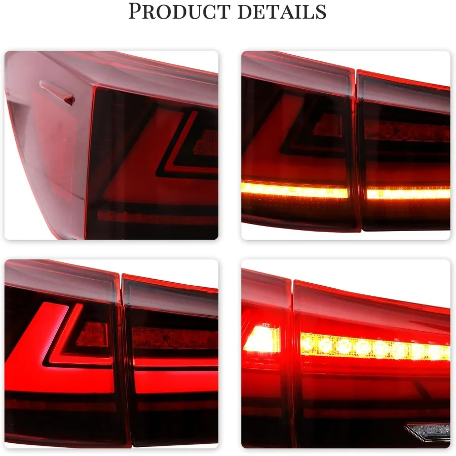 Achterlichten montage voor 20062013 Lexus Sedan XE20 IS250 IS350 ISF met opstartanimatie LED DRL-licht en sequentieel richtingaanwijzer