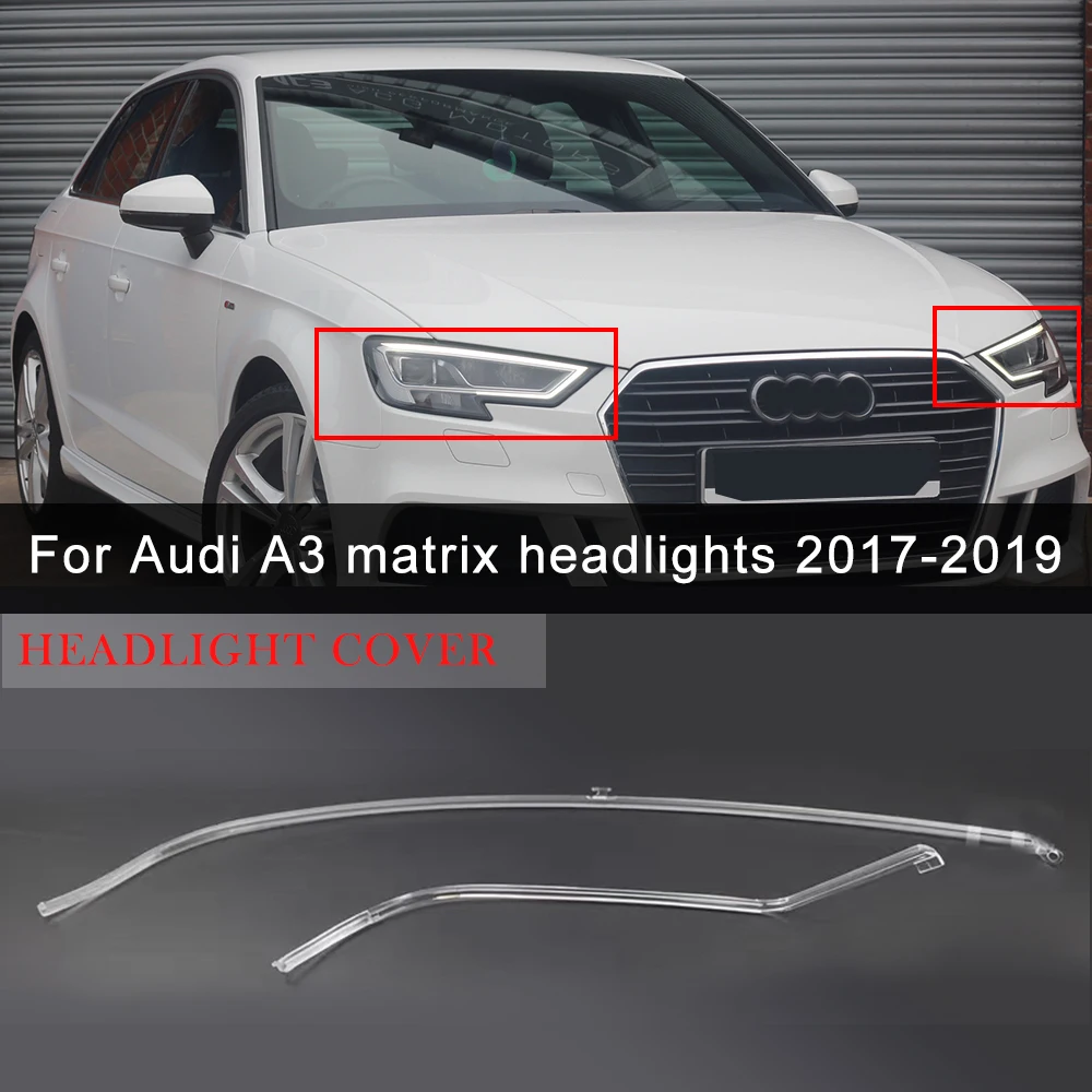 

Дневные ходовые огни для Audi A3, матричные фары 2017-2019, автомобильные DRL, направляющая пластина, трубчатая полоса, светодиодные автомобильные аксессуары