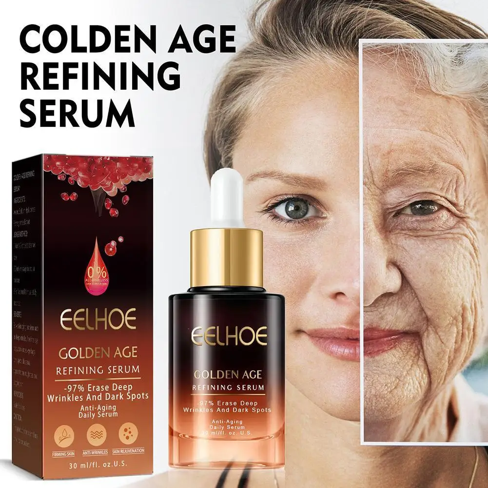 Golden Age Refining Serum Essence Lighten Fine Lines Anti-wrinkle Moisturizing Hydrating Circles Dark Essence Firming Skin U1Q4