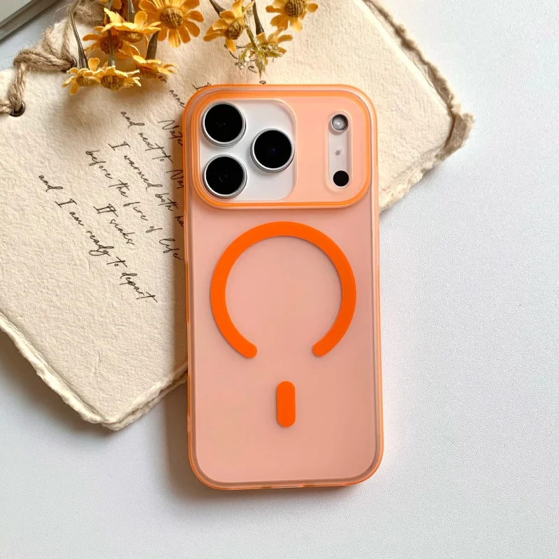 مناسبة لابل 17/16/15/14/13/12/11magsafe الجليد الضباب رقيقة جدا المغناطيسي الجلد شفط متجمد الهاتف واقية #6