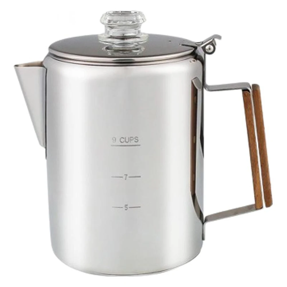

9 Cup Coffee Maker Camping Coffee Percolator For Camping 9 Cup Camping Coffee Maker Food-grade Stainless Steel
