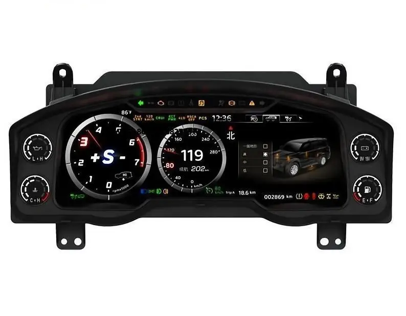 

12.3''Car Digital Virtual Cockpit Speedometer Instrument Gauge Cluster for Cruiser 200 LC200 LCD Dashboard Panel