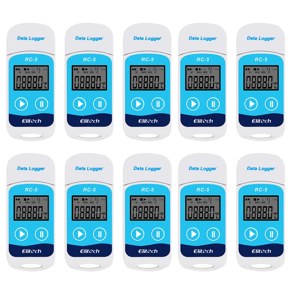 10PCS/Lot RC-5 Datalogger USB Temperature Data Logger PDF Report Temp Logger 32000 Points Temperature Recorder for Cold-chain