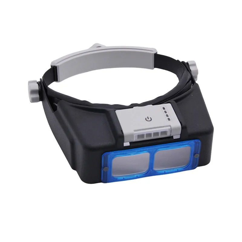USB Charging Professional Head Wearing Magnifier 1.5x 2x 2.5x 3.5x Eye Loupe 4 Lens Lighted Magnifier For Watch Jeweler Repair