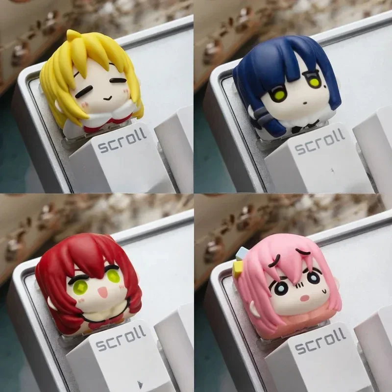 Anime-Tastenkappen Bocchi The Rock! Benutzerdefinierte Tastenkappe Gotoh Hitori Kita Ikuyo Figur Artisan Key Caps mechanische Tastatur PC Gamer Geschenke