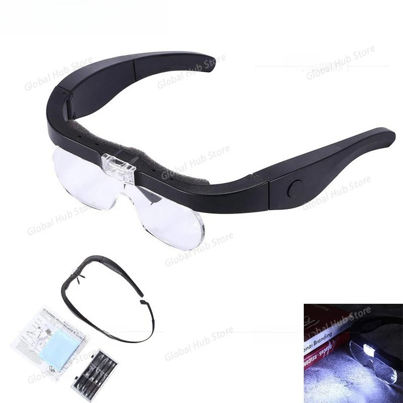 

Magnifying Glasses Magnifier1.5X 2.5X 3.5X 5.0X USB Rechargeable with LED Light for Reading Jewelers Watchmaker Repair Wearing
