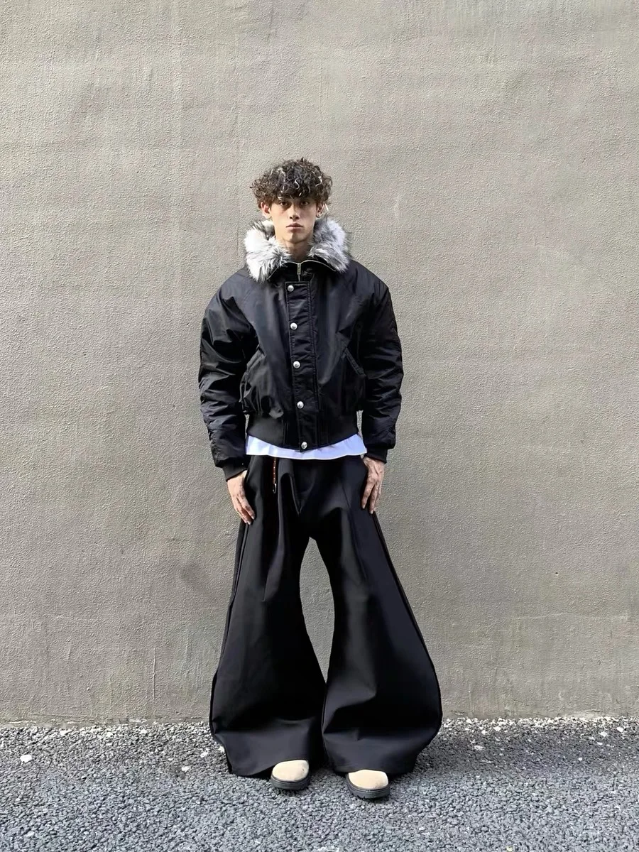 

American Cleanfit Thiened Cotton Jaet Men's Winter Warm ort Sle Versatile Workwear Coat Youth ular Loose Fit