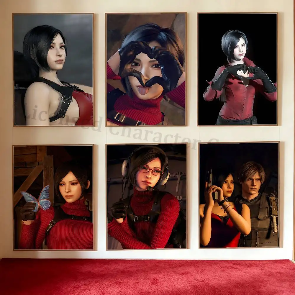 Ada Wong R-Resident E-Evil Poster High Quality Wall Art for Home Office Bedroom Living Room Hallway Bar Perfect Gift