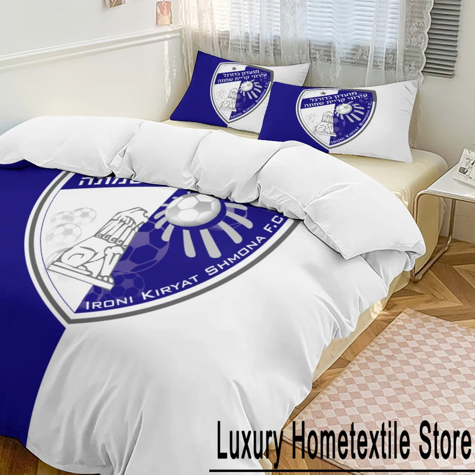 Hapoel Ironi Kiryat Shmona Set biancheria da letto Copripiumino Camera da letto Trapunte Singolo Twin King Size Copripiumino Tessili per la casa