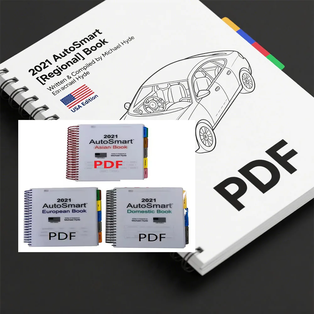 2021 AutoSmart 3 E Book Set obd2 scanner Car Maintenance Tools - Asian, European & Domestic Book Set - By Michael Hyde LockSmith