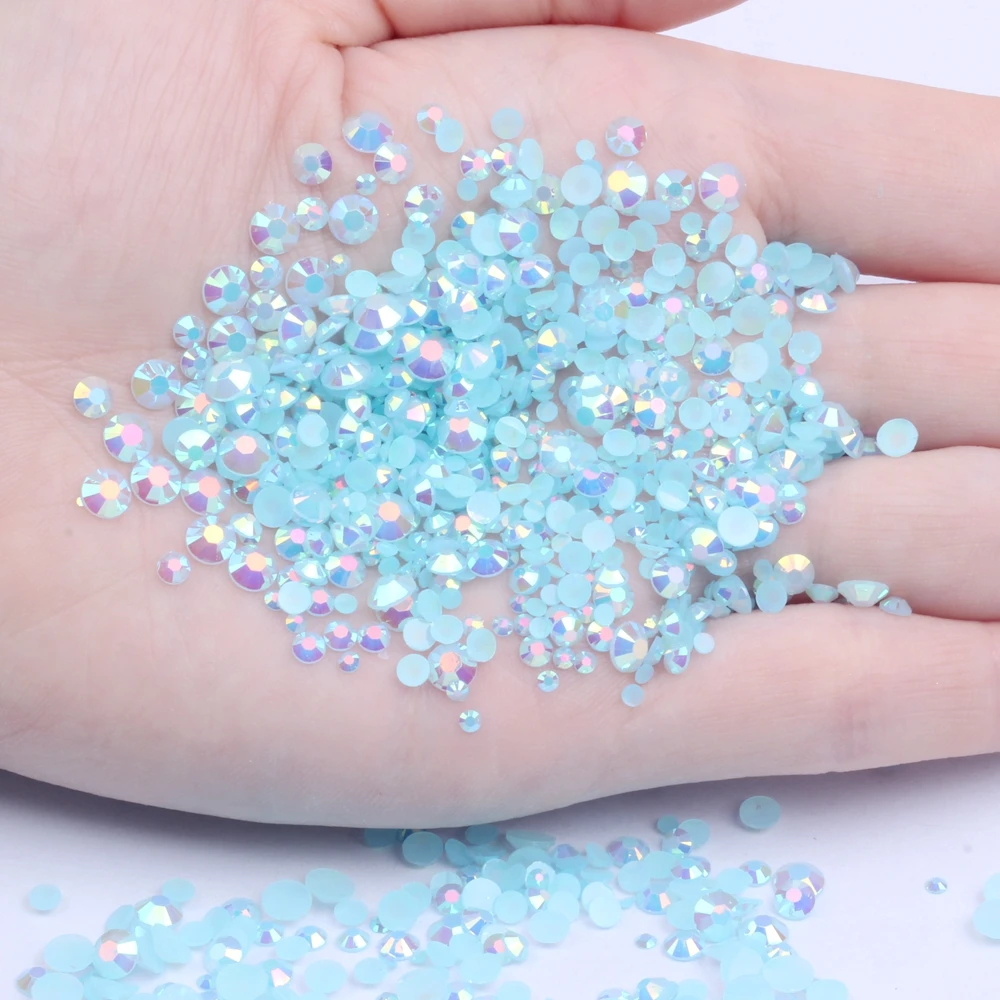 

Resin Rhinestones 2mm-6mm Light Blue AB 10000pcs-50000pcs Round Flatback Non Hotfix Glue On Jewelry Diy Craft Wedding Dresses