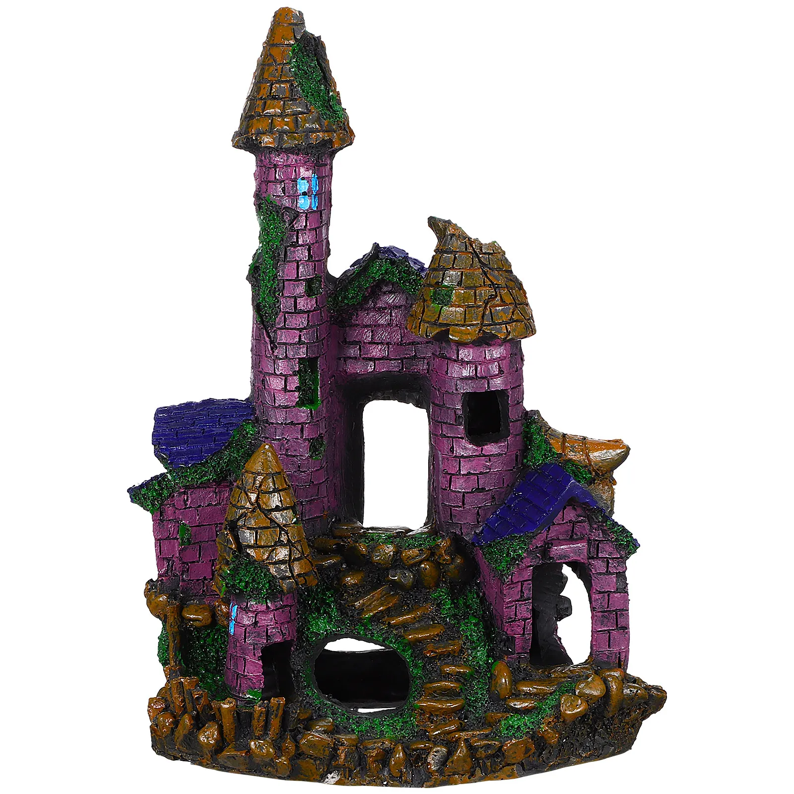 

Декорация для аквариума в виде замка из смолы, большой аквариумный декор в средневековом стиле, легко устанавливается в различных водных средах, для дома