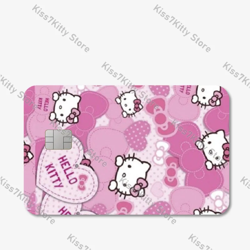 New Hello Kitty Credit Debit Card Sticker Anime Pochacco Cartoon Bank Cards Skin Cartoon Waterproof Stickers Toys for Small Chip