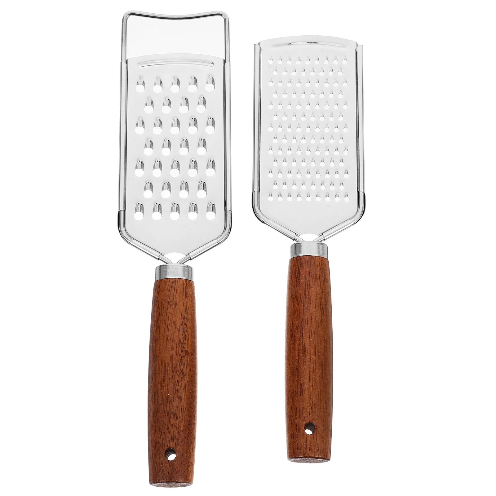 

2Pcs Cheese Grater Stainless Steel Multi-Use Kitchen Tool Non-Slip Handle Dishwasher Safe for Lemon Garlic Ginger Potato