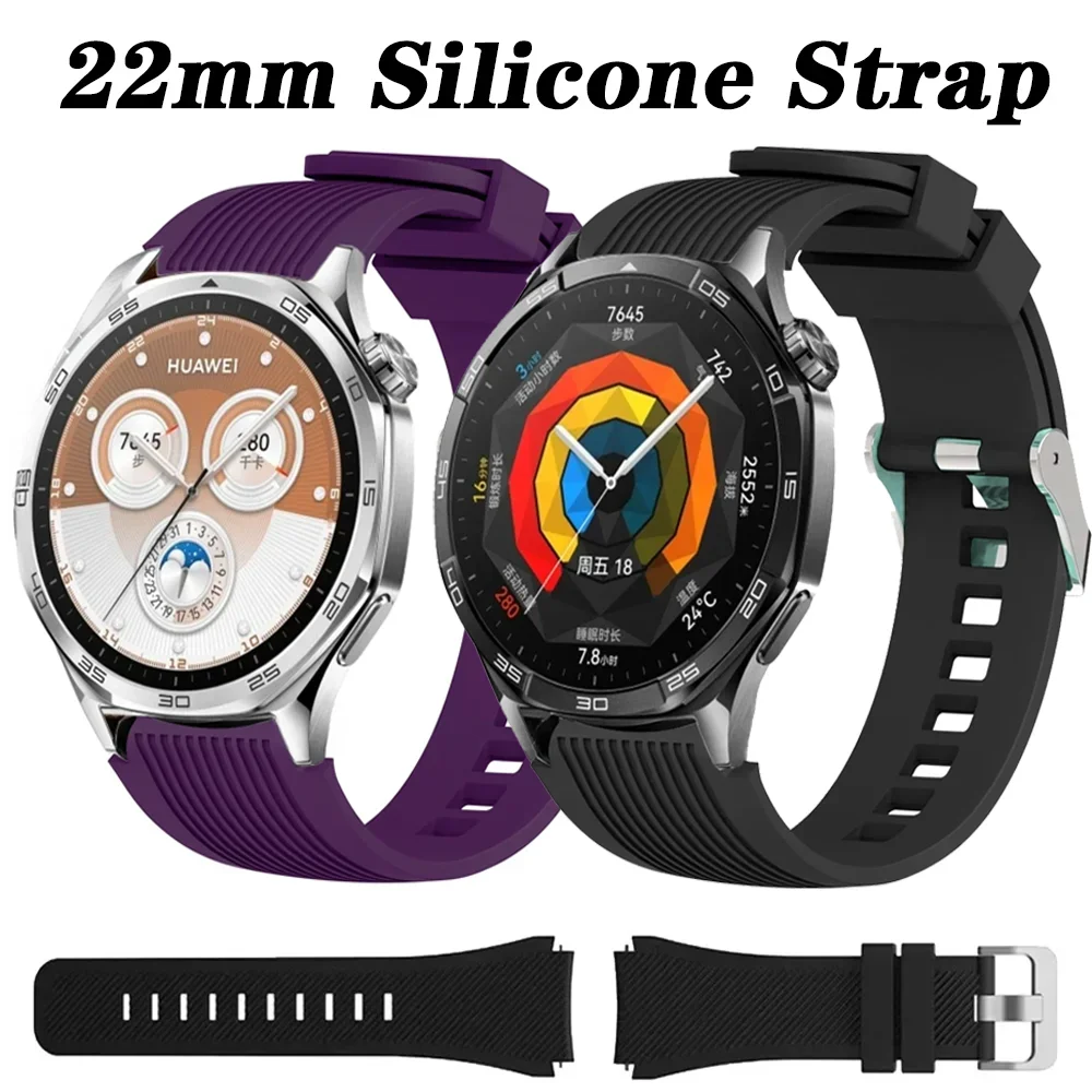 22 ミリメートルシリコンストラップ Huawei 社時計 GT5/GT6 プロ 46 ミリメートル快適な交換ブレスレットリストバンド Huawei 社時計 GT5-4-3-2 プロ 46 ミリメートル