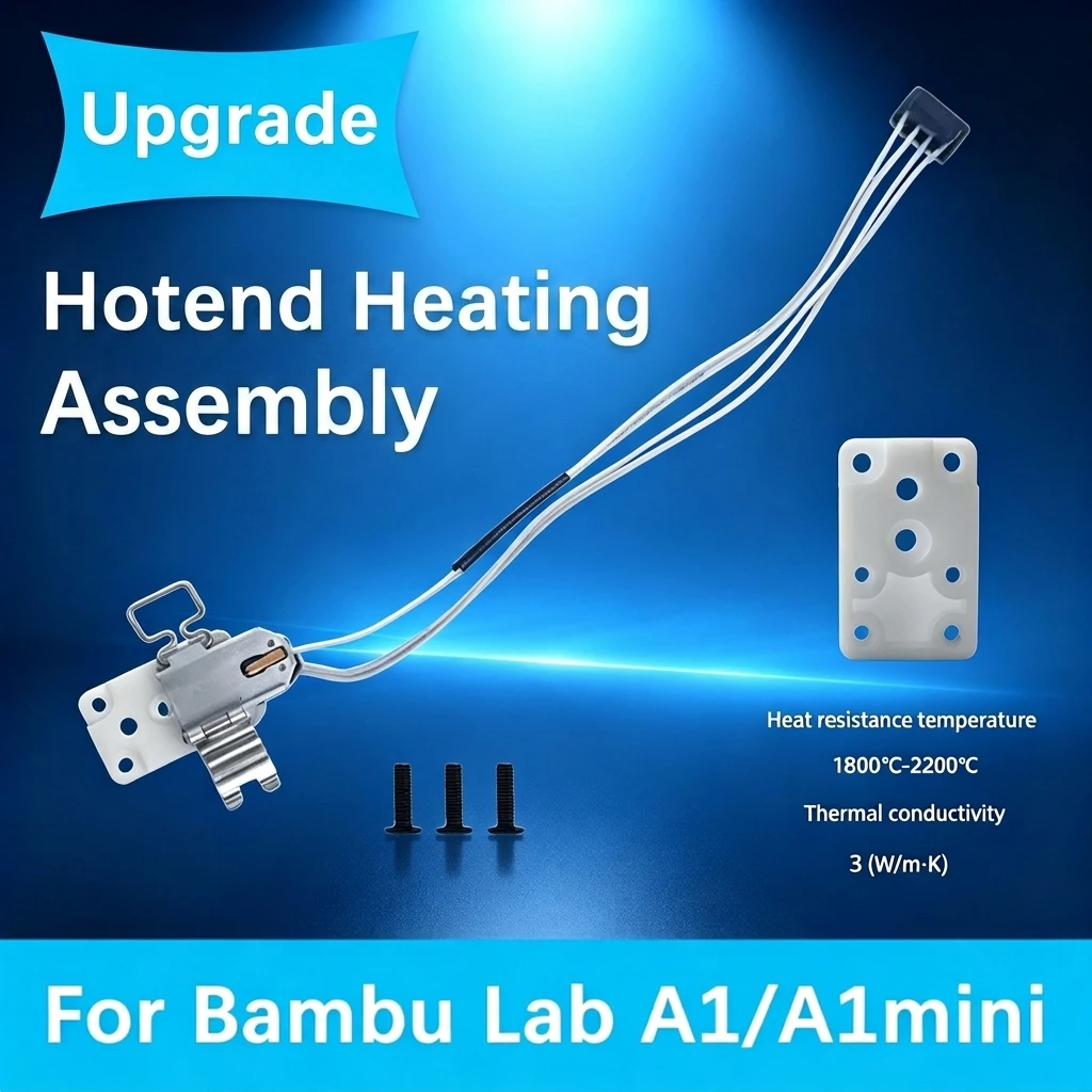 A1 Hotend ﻿Upgrade Heating Assembly Kit For Bambu Lab A1/A1mini Hotend Mounting Heating Assembly V3 for Bamboo A1 Mini