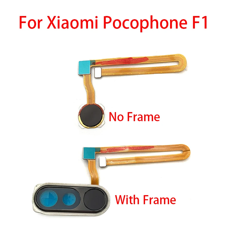 15PCS Fingerprint Sensor Touch ID Scanner Home Menu Button Flex Cable Ribbon For Xiaomi Mi Poco F1 Mi Pocophone F1 Repair Parts