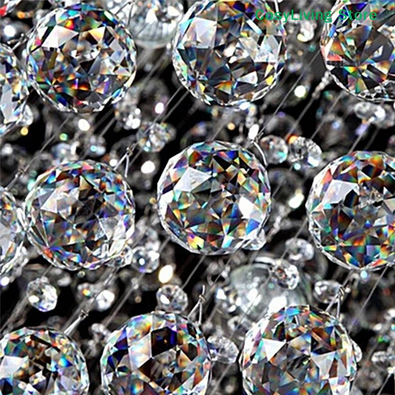 1Pcs DIY Hanging Clear Curtain Chandelier Decor Crystal Lighting Ball Prisms 30mm/40mm