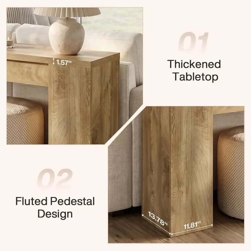 Tribesigns 78.7-Inch Extra Long Console Table for Entryway, Narrow Sofa Table Behind Couch for Living Room,  Entrance view 6