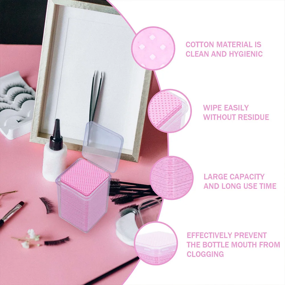 แผ่นสำลีเช็ดทำความสะอาดกาวติดขนตา 800 ชิ้น สำหรับร้านเสริมสวย ทำเองที่บ้าน อุปกรณ์ต่อขนตา เช็ดคราบกาวในขวด