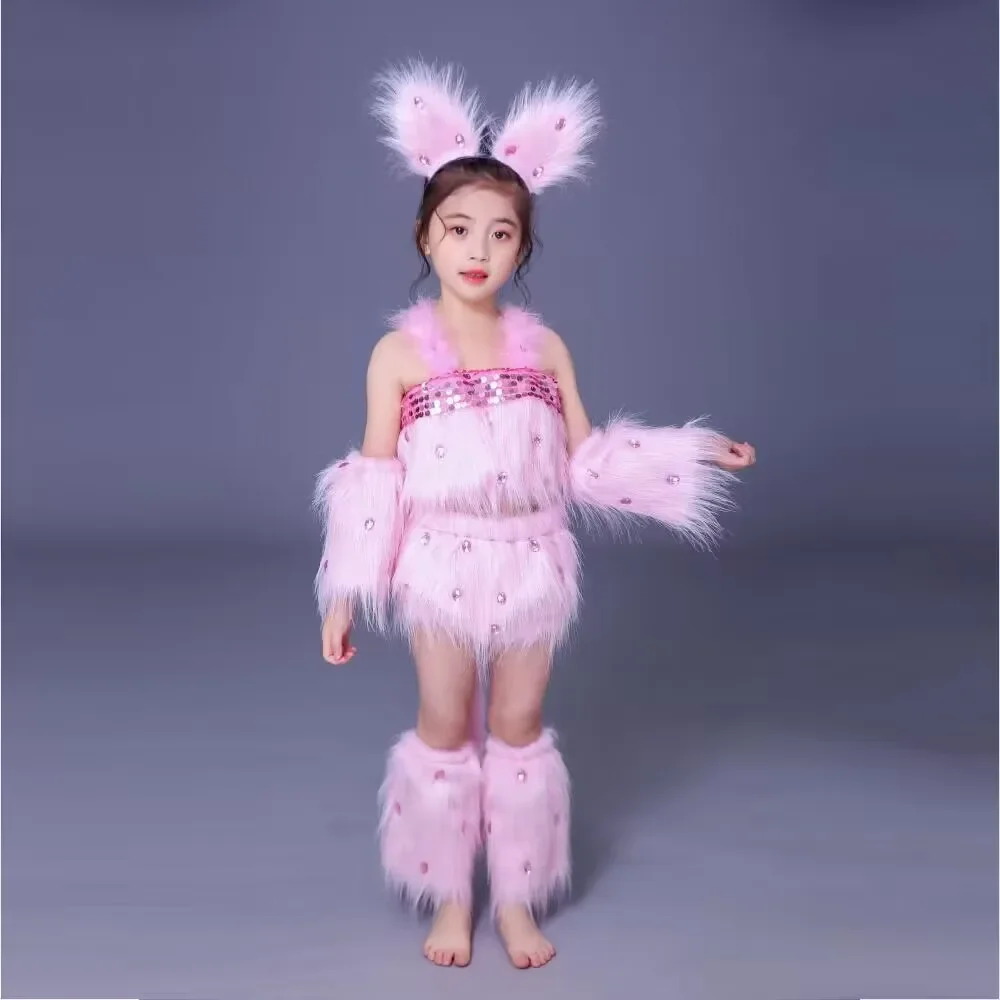 Halloween Dance Costume Kids Cat Cosplay per ragazze Sexy Cat Girl costumi Cosplay costumi di danza animale per bambini