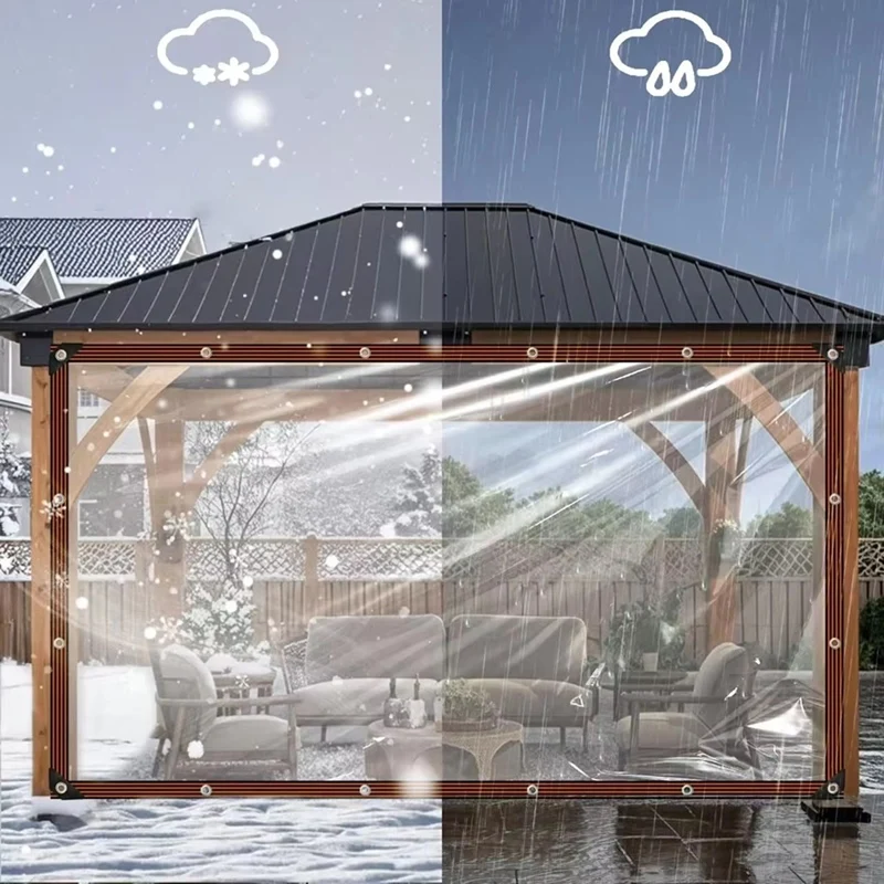 Outdoor Rainproof Tarpaulin, Wind and Rain ResistantTarp, Patio Rain Cover for Home 2x3M Retail