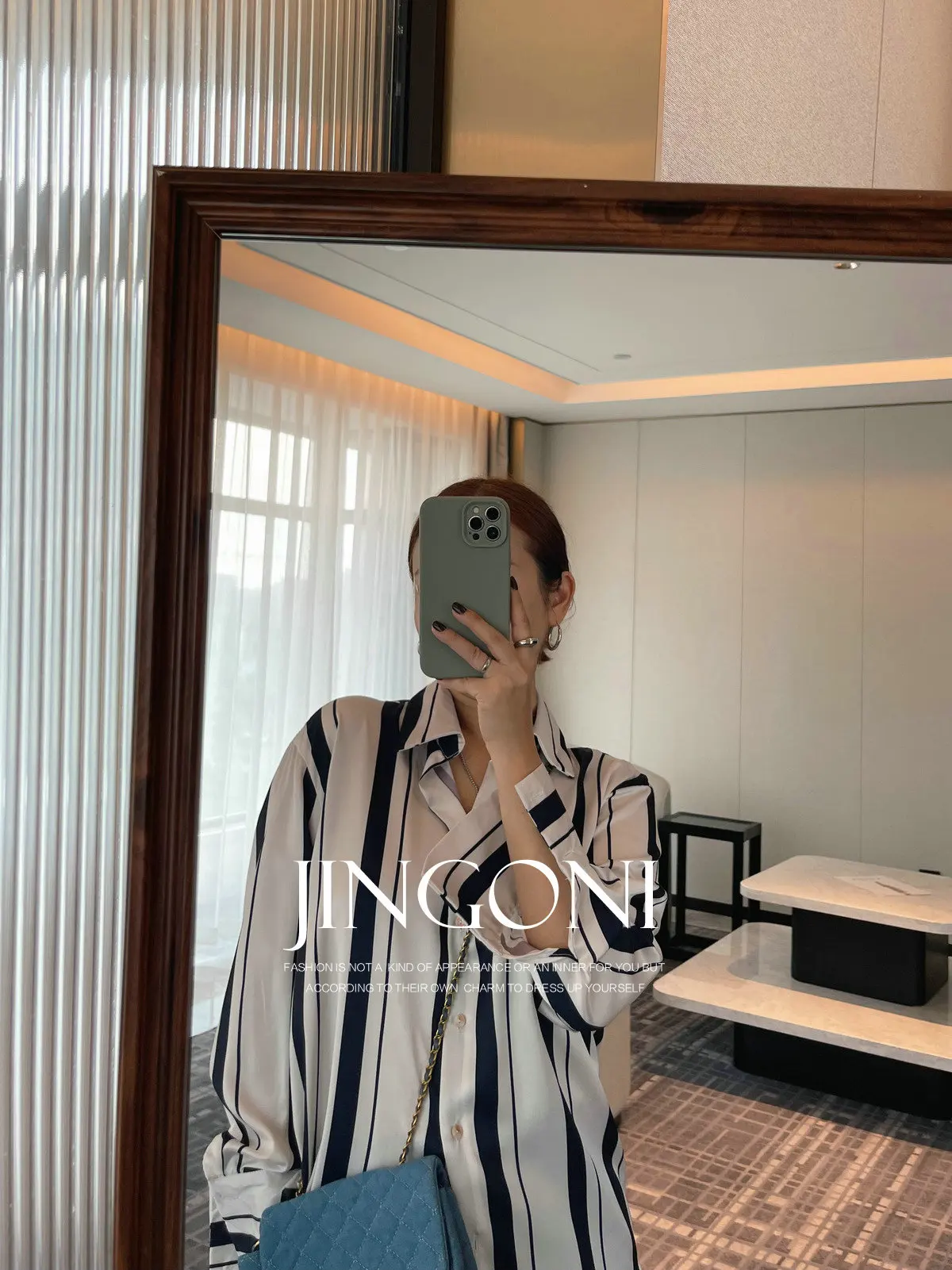 Striped Shirts Blouses Woman Clothing 2024 Autumn Fall Y2K Korean Fashion Style New Elegant Long Sleeve Top Oversize Crop Luxury