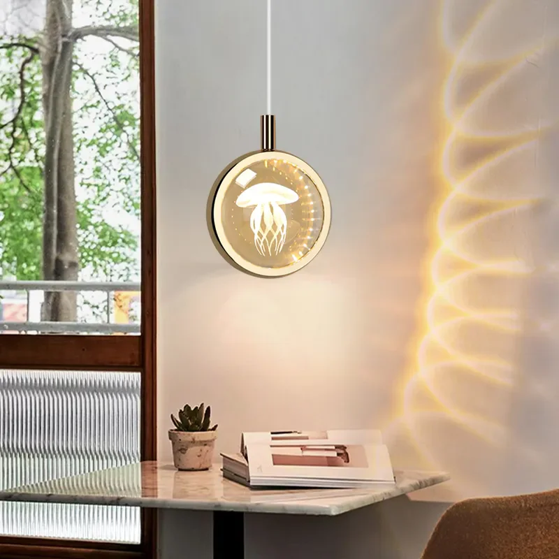 

Bedside chandelier light luxury crystal Hanging lamps design sense bedroom lamp Room decoration Dining room modern led wall lamp