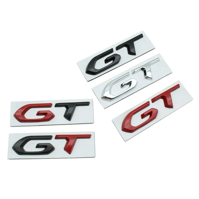 3D Metal GT Logo Letters Car Trunk GT Emblem Badge Decal For Kia Peugeot 508 5008 208 2008 308 3008 GT Line Sticker Accessories - Image 2