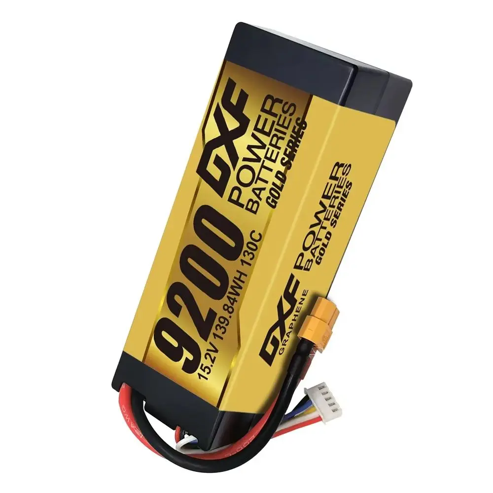 

DXF 4S Lipo Battery 14.8V 15.2V 6500mAh 8000mAh 9200mAh Graphene 5mm Plug For 1/8 Buggy RC Car Boat Airplane