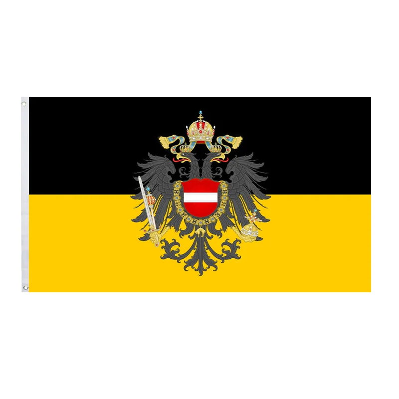 Austrian Empire Flag High Quality Plyester Hanging Flag, Bright Colors