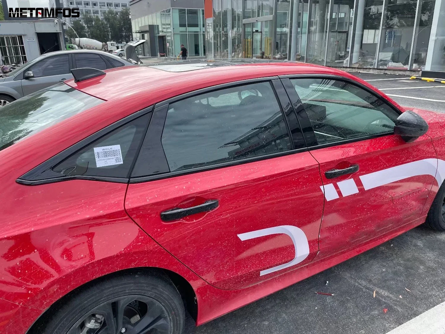 لهوندا سيفيك 11th سيدان 2021 2022 2023 2024 2025 ألياف الكربون نافذة مركز B C عمود المشاركات غطاء الكسوة الملحقات الخارجية