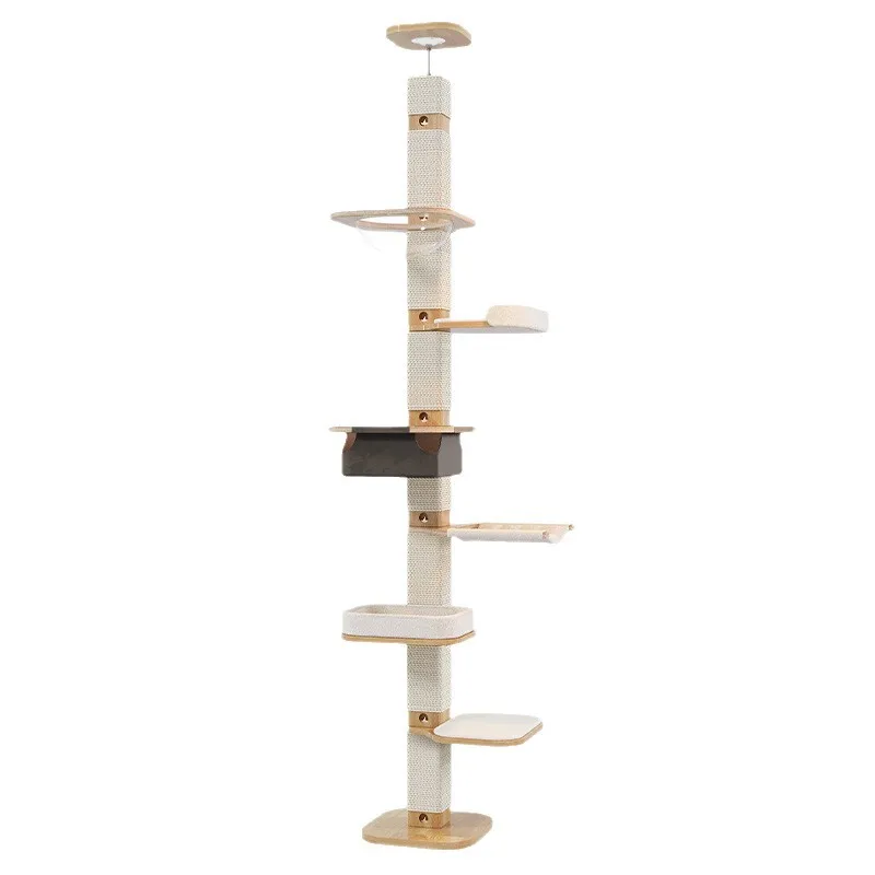 All solid wood Tongtian column A1 cat tree small apartment type indomitable cat climbing frame climbing frame simple style