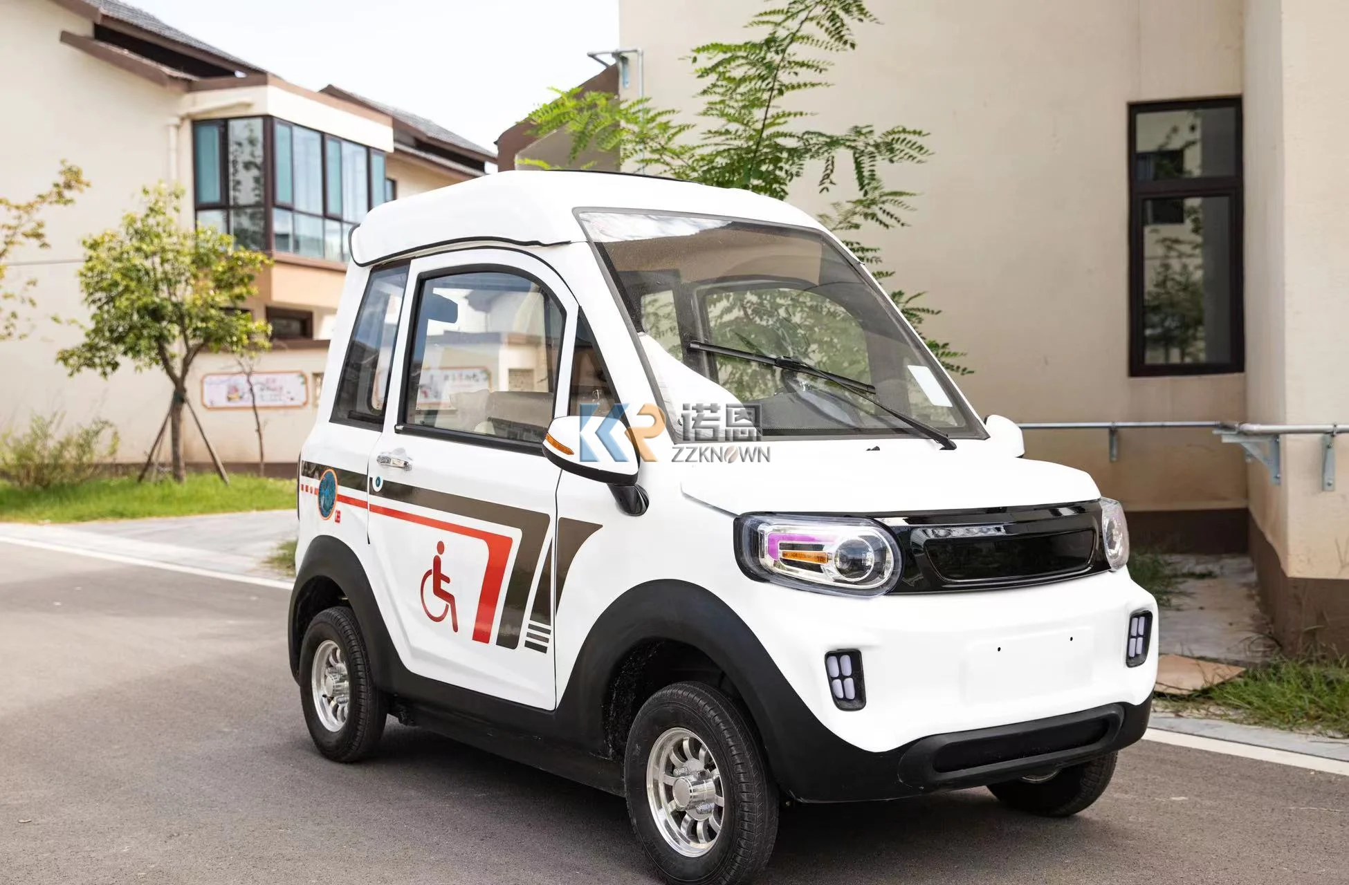 Vier wielen elektrische vracht volwassen vrachtwagen mini voertuig auto voor gehandicapten ondersteuning aanpassen