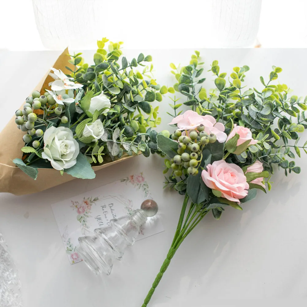 

1pc Wedding Emulation Bouquet Lifelike Home Flower Decor Holiday Party Household Artificial Simulated Imitated Decoration