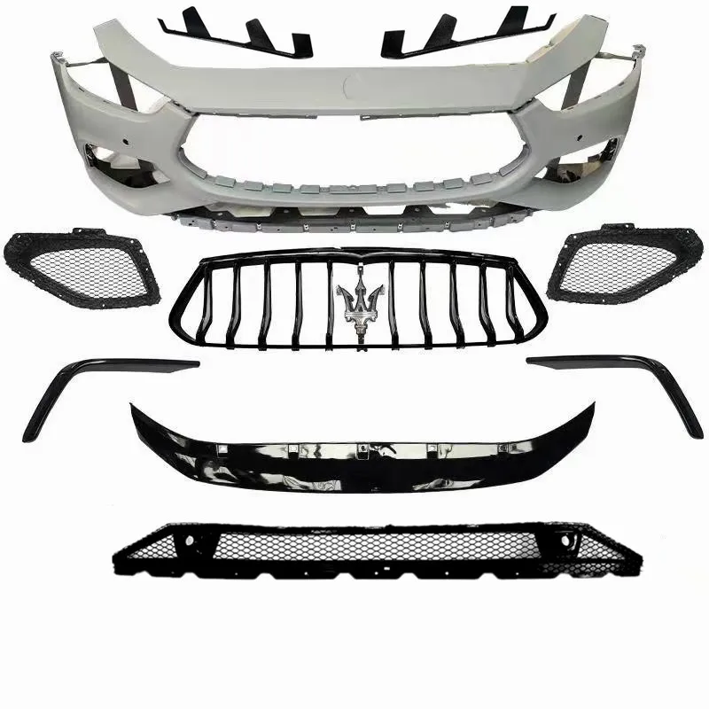 Factory direct sale New Car Bumper For Maserati Ghibli 2014 2015 2016 2017 2018 2019 2020 2021 Upgrade GTS Style Front bumper