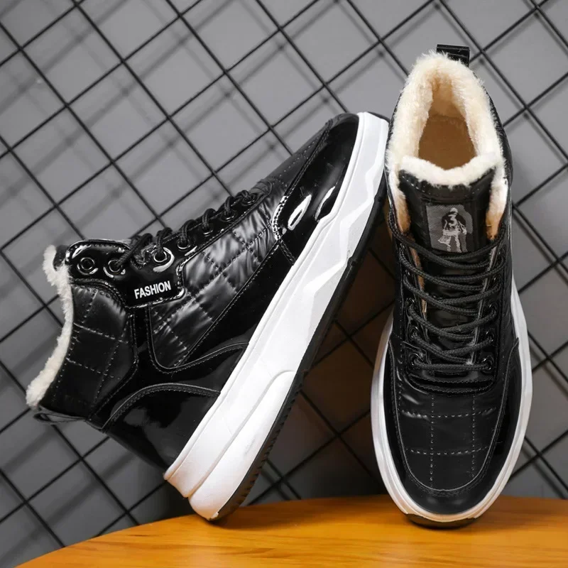 

Men Waterproof Amkle Boots High Top Winter Shoes Men Non-Slip Lace Up Sneakers Male Casual Warm Tenis Outdoor Botas Masculinas