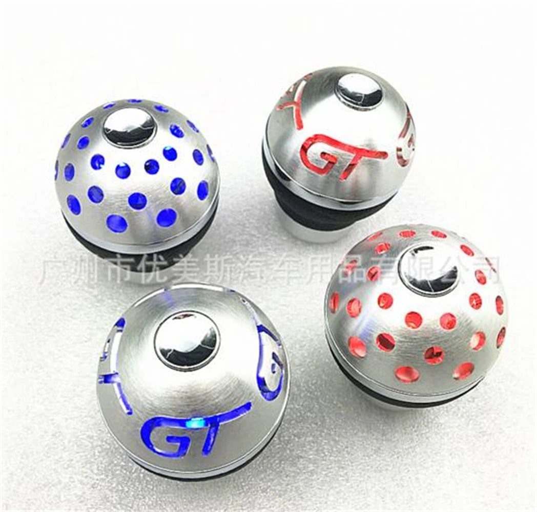 

Универсальная сине-красная светодиодная ручка переключения передач, алюминиевый автомобильный 5, 6-скоростной рычаг переключения передач, подходит для Peugeot Toyota Honda