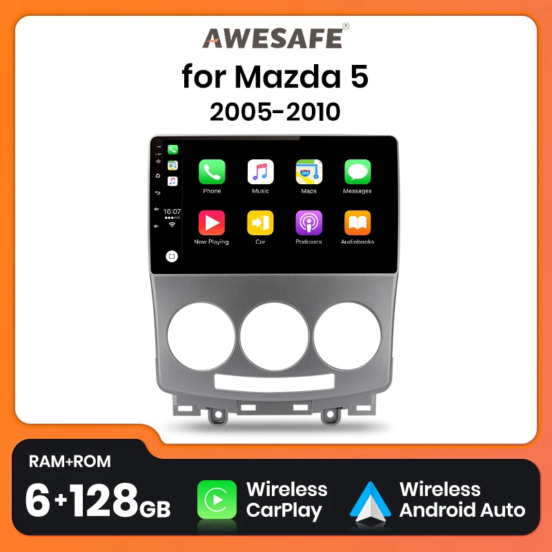 AWESAFE PX9 Plus Car Radio For Mazda 5 2005 - 2010 wireless CarPlay Android Auto No 2 din 2din DVD