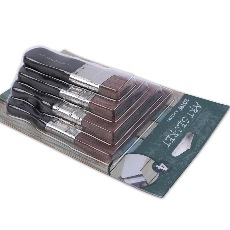 #2019F Gesso Art Brushes The Hair Is Taklon Hair Short Plastic Handle Multi-Functional Can Used For Gouache Acrylic Watercolor