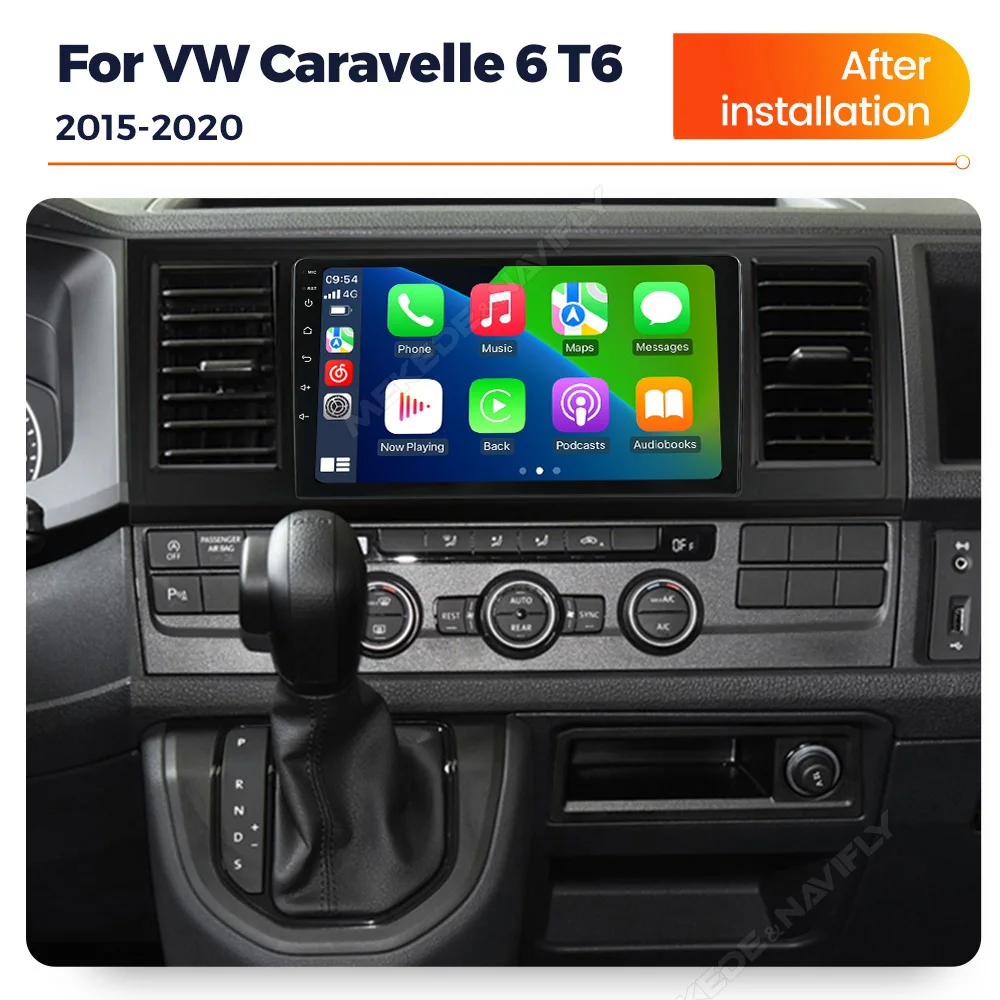 Navifly Android 14 Car Radio For Volkswagen VW Caravelle 6 T6 2015-2020 Multimedia GPS Navi Carplay Andriod Auto Audio Stereo FM