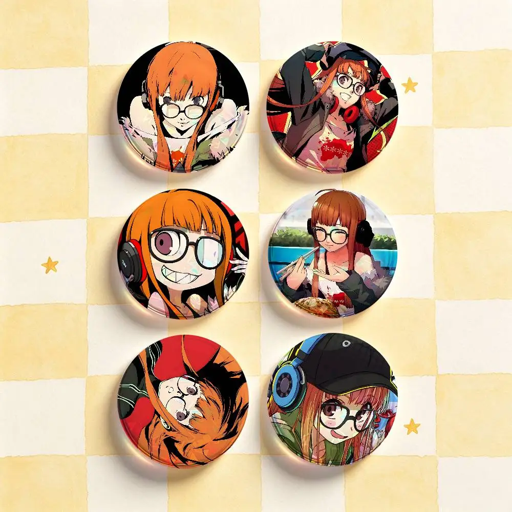 F-Futaba Sakura Badges Round Nijigen Otaku Culture IP peripheral products 58mm 44mm 32mm 75mm 25mm Mini