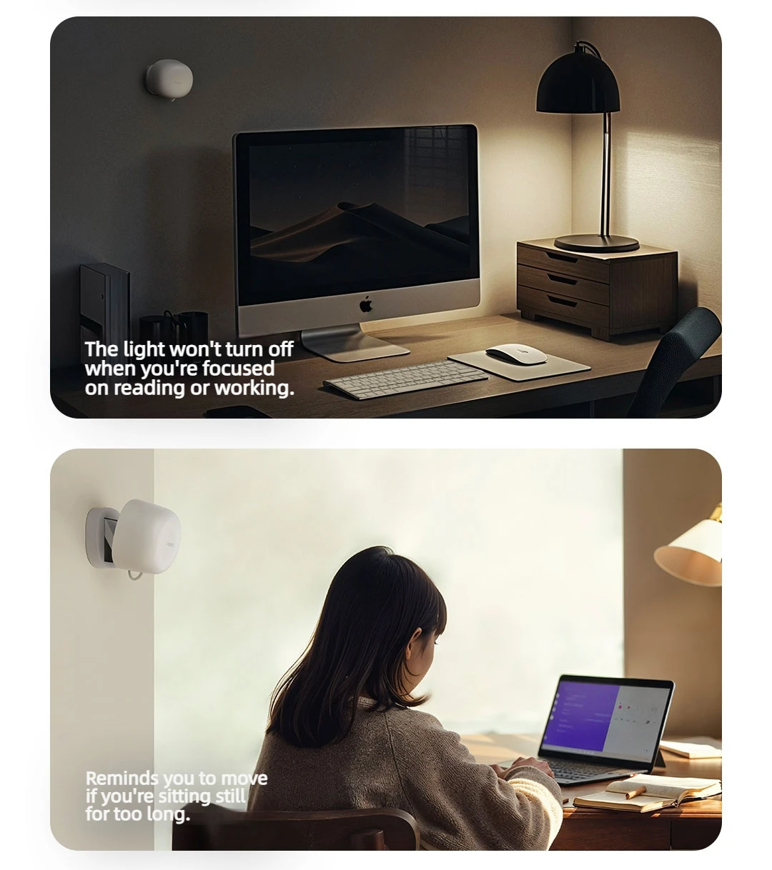 Aqara FP1E ​ ​ ​ ​ KI-Smart-Präsenzsensor Zigbee 3.0 Millimeterwellen-Radardetektion Matter KI Smart Home für Apple HomeKit – Detail 11