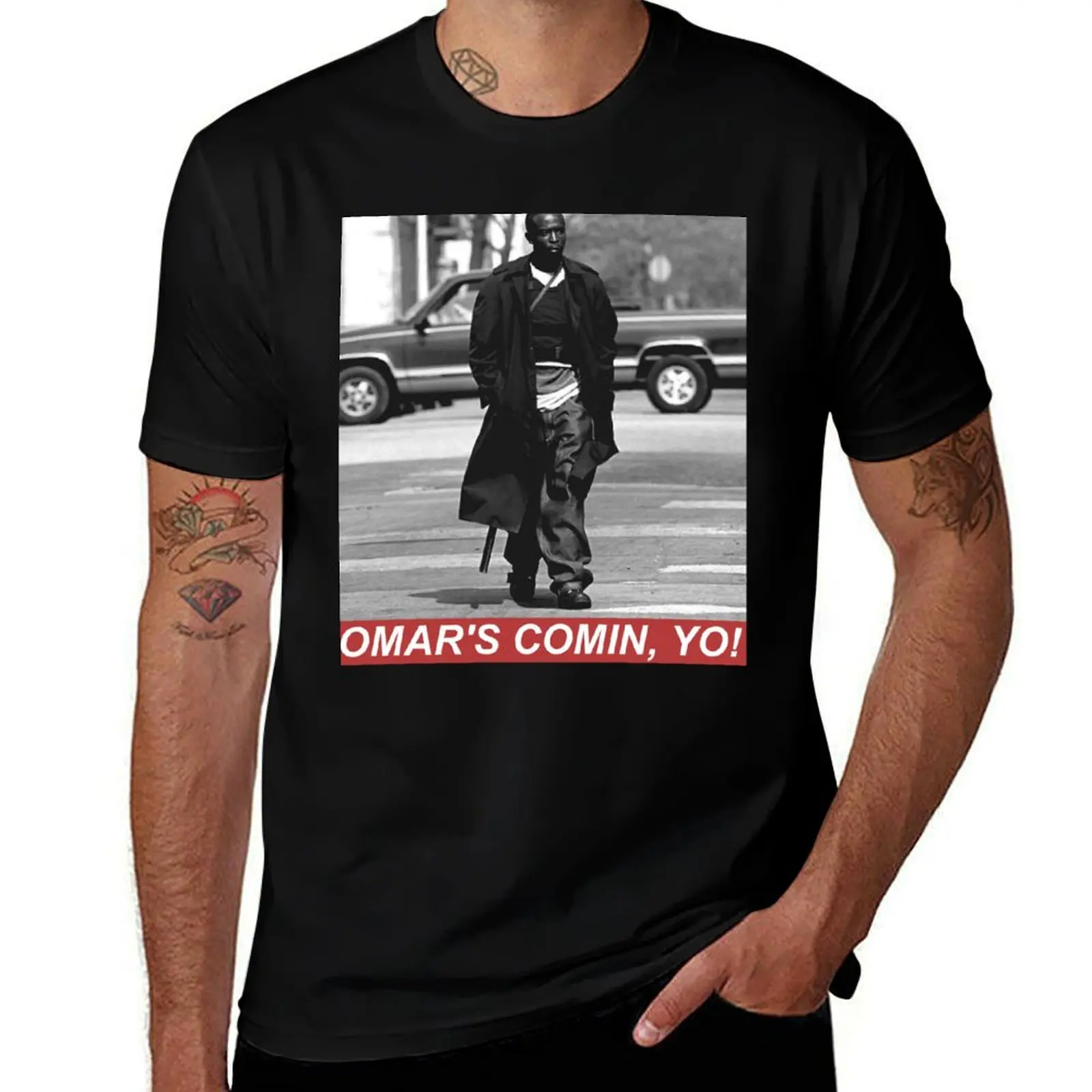 OMAR'S COMIN, YO! T-Shirt Work Short Sleeve Cotton Top T-Shirt