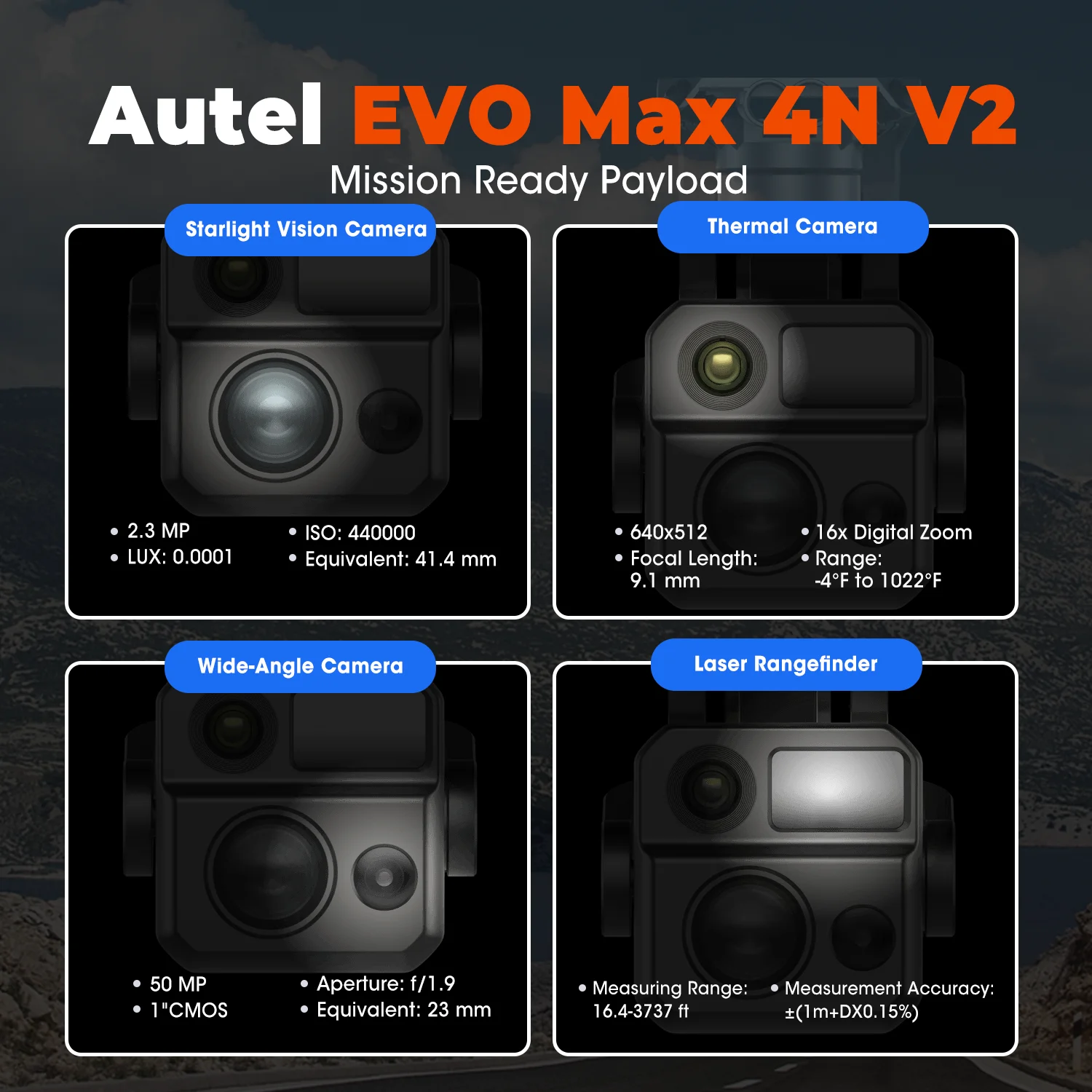 AutelRobotics EVO Max 4N V.2 サ - Thermal Imager Drone Gimbal のレビューと価格
